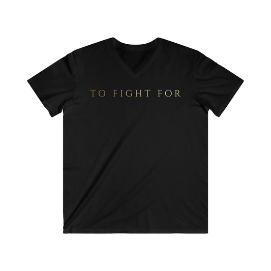 TO FIGHT FOR-"Name"-Men's Fitted V-Neck Short Sleeve Tee