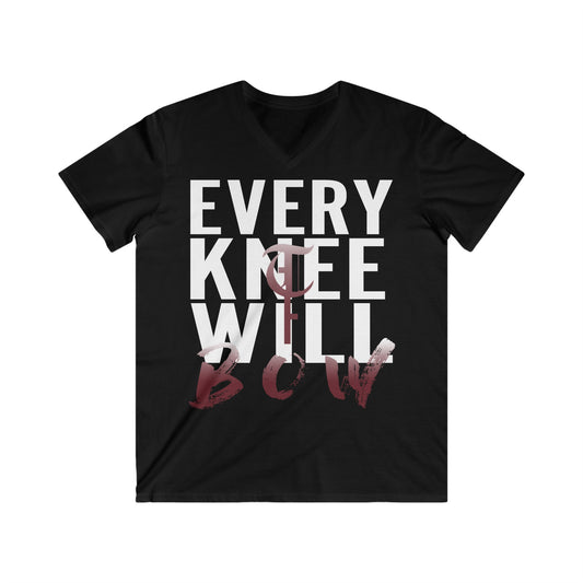 TO FIGHT FOR- "Every Knee"-Men's Fitted V-Neck Short Sleeve Tee