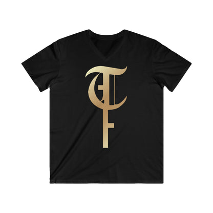 TO FIGHT FOR-"Key Logo"-Men's Fitted V-Neck Short Sleeve Tee